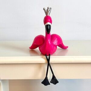 NWOT Simply Adorable Pink Flamingo with Crown Shelf Sitter!